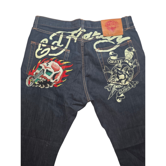Vintage Y2K Men's Ed Hardy Blue Jeans Size 38 - Picture 7 of 7